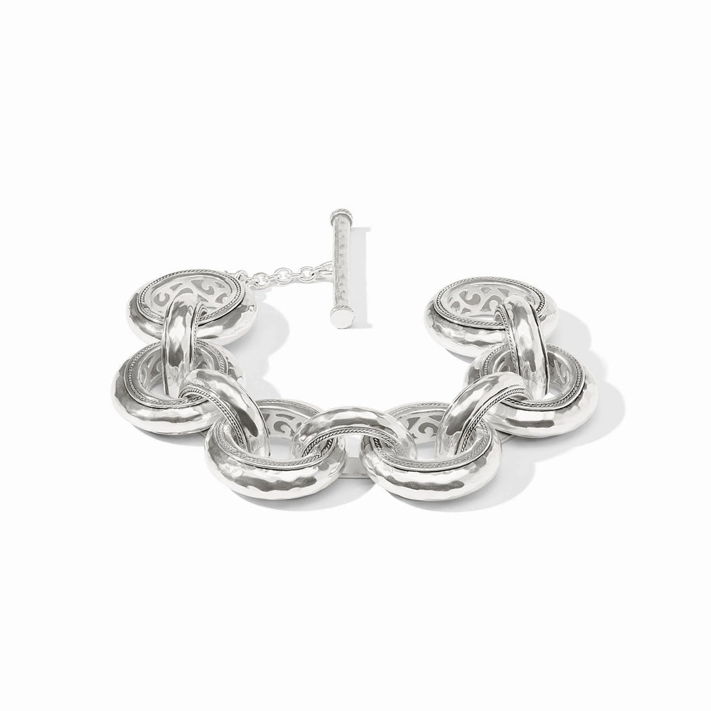 Silver Cannes Link Bracelet