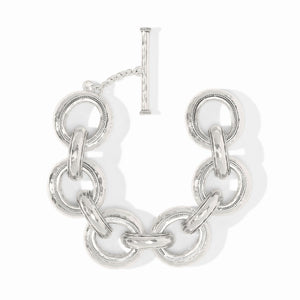 Silver Cannes Link Bracelet