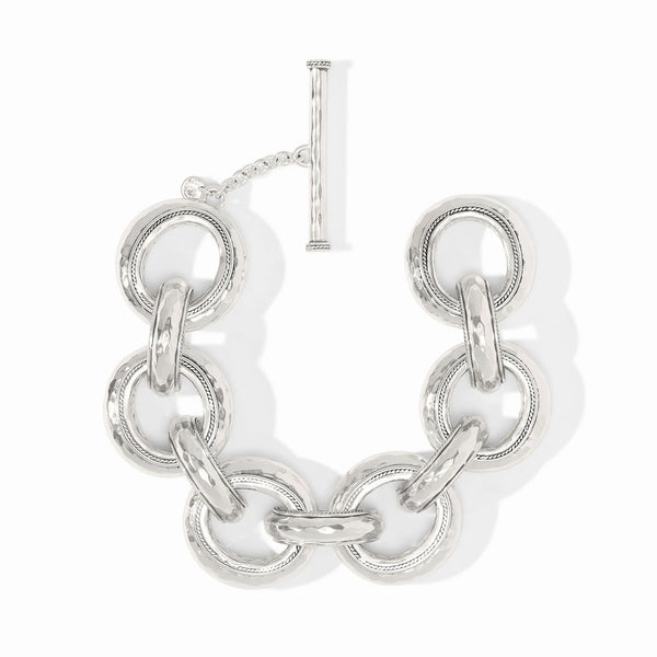 Silver Cannes Link Bracelet