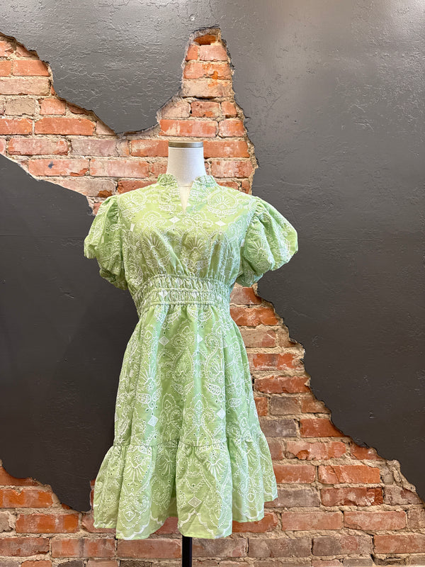 Rinsed Washed Eyelet Dress