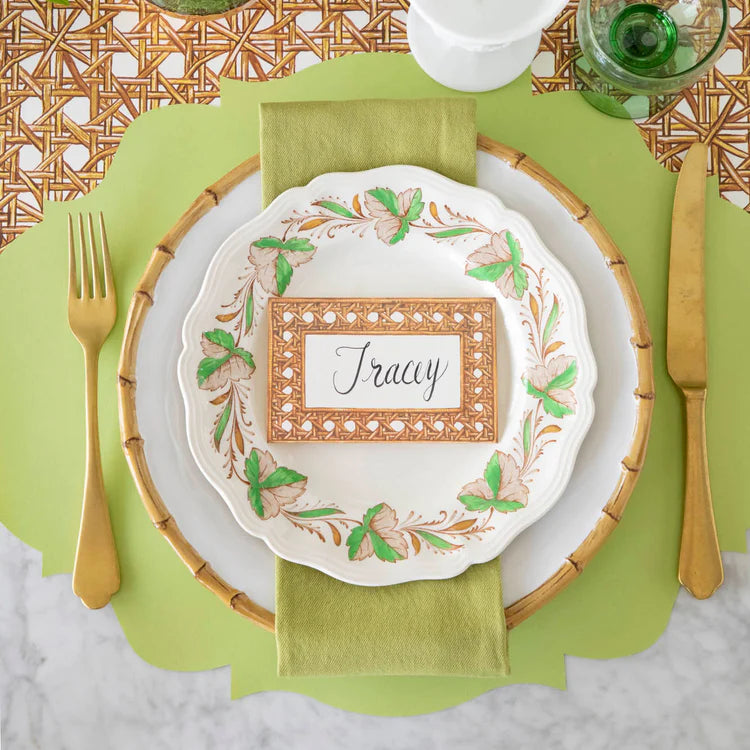 Rattan Weave Place Card