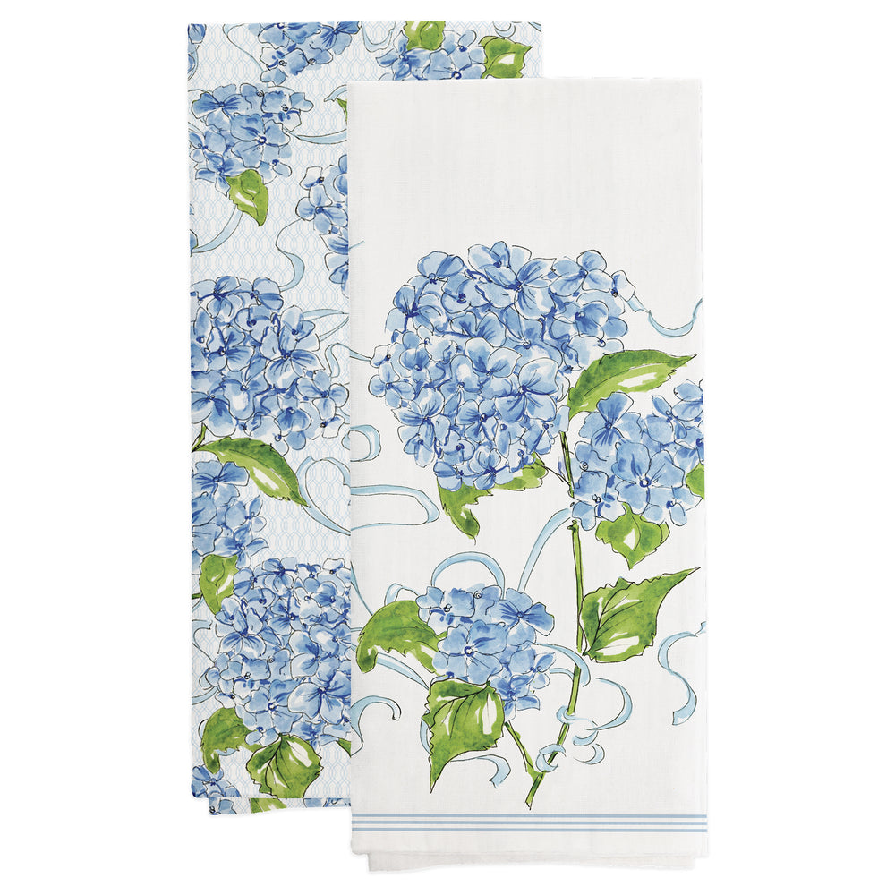 Blue Hydrangea Tea Towels (Set of 2)