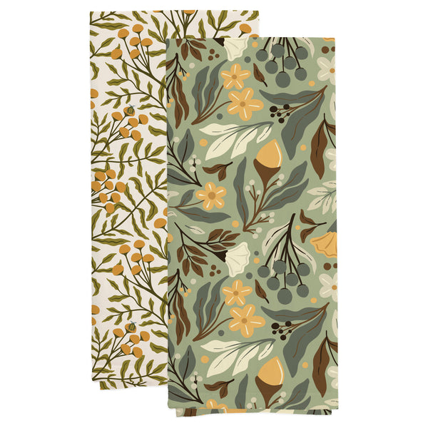 Autumn Acorn Tea Towel Set of 2