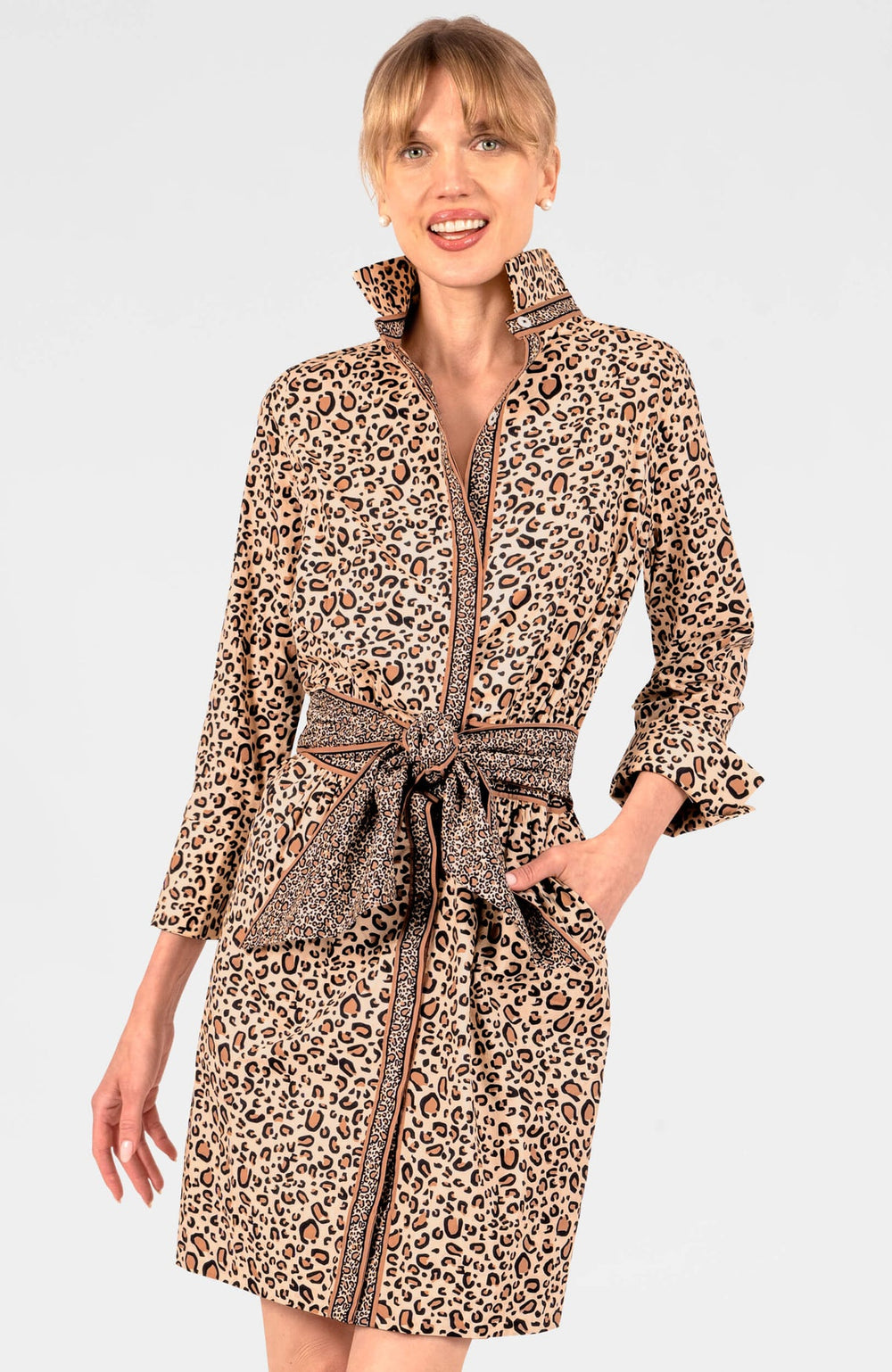Breezy Blouson Dress - Cougar