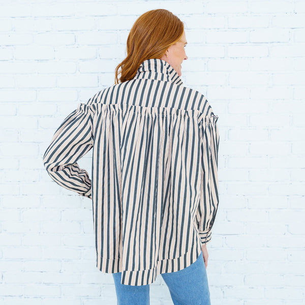 Caryn Lawn Miriam Top Khaki/Brown