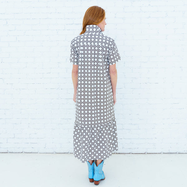 Caryn Lawn Maddie Basket Dress Brown