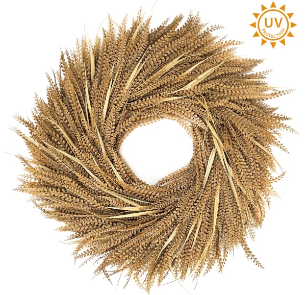 Deluxe Bead Grass Wreath Mixed/Blade Grass