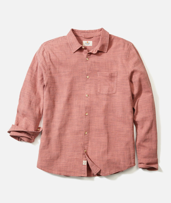 Warm Stripe Classic Stretch Selvage Long Shirt