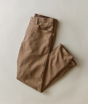 5 Pocket Flex Terry Pant - Athletic Fit Daisy Brown