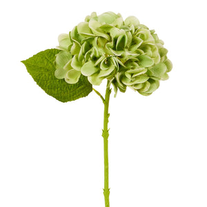 13" Real Touch Green Hydrangea Stem