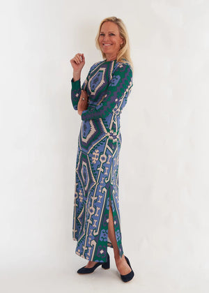 CK Bradley Ashton Dress - Kilim Blue Steel