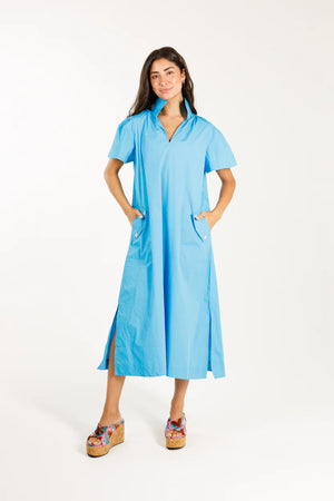Gretchen Dress in Swim Cap Blue