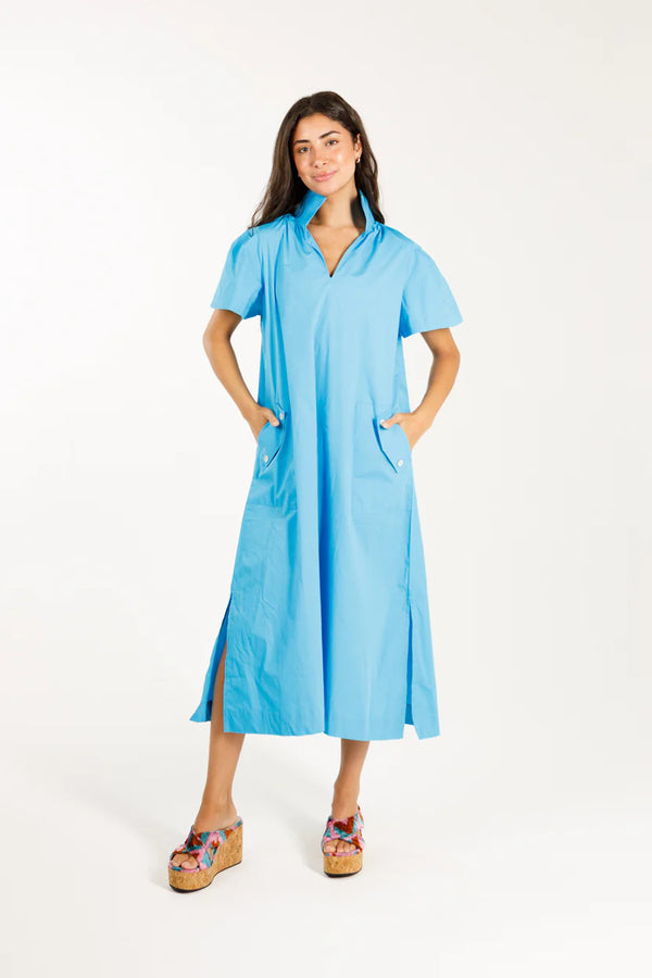 Gretchen Dress in Swim Cap Blue