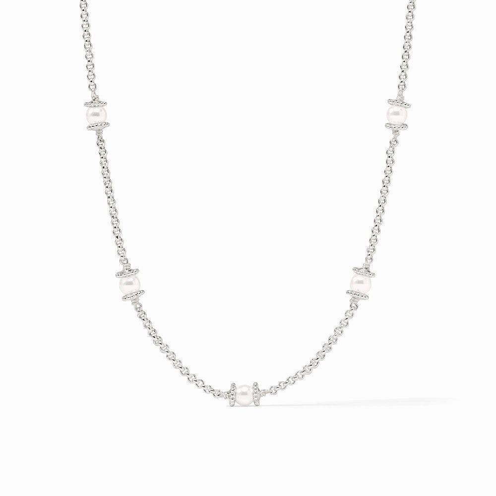 Silver Hydra Delicate Station Necklace