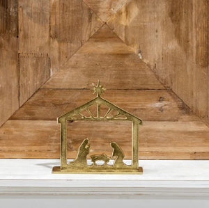 GOLD TABLE TOP NATIVITY