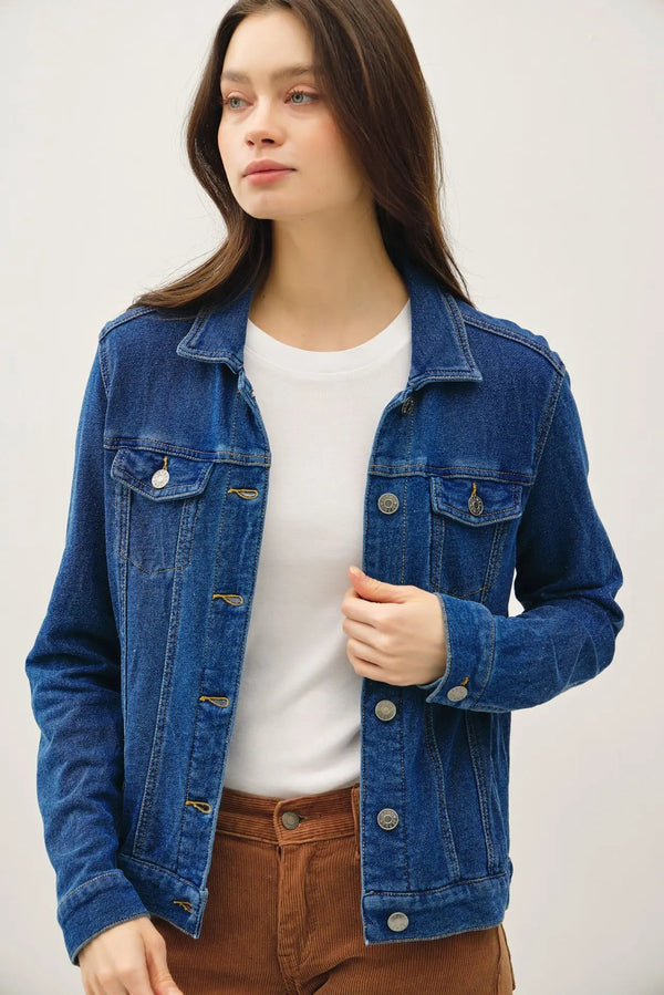 Cotton Fleece Denim Jacket