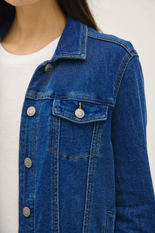 Cotton Fleece Denim Jacket
