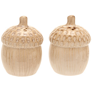 Acorn Salt and Pepper Shaker Set Cream