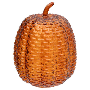 Umber Textured Glass Pumpkin