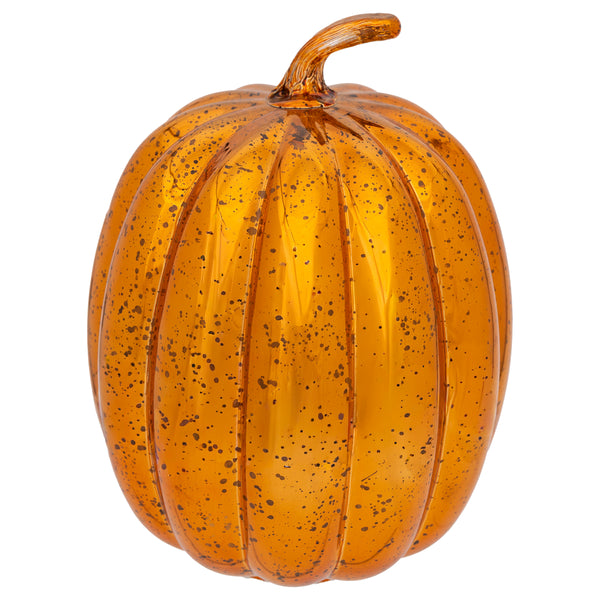 Orange Starry Glass Pumpkin Tall