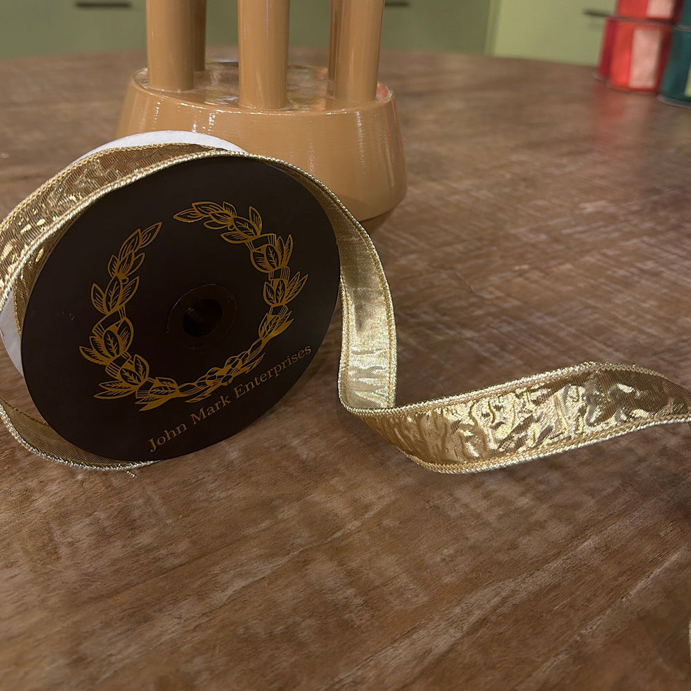 Gold Metallix Dupion DBL Fused Ribbon