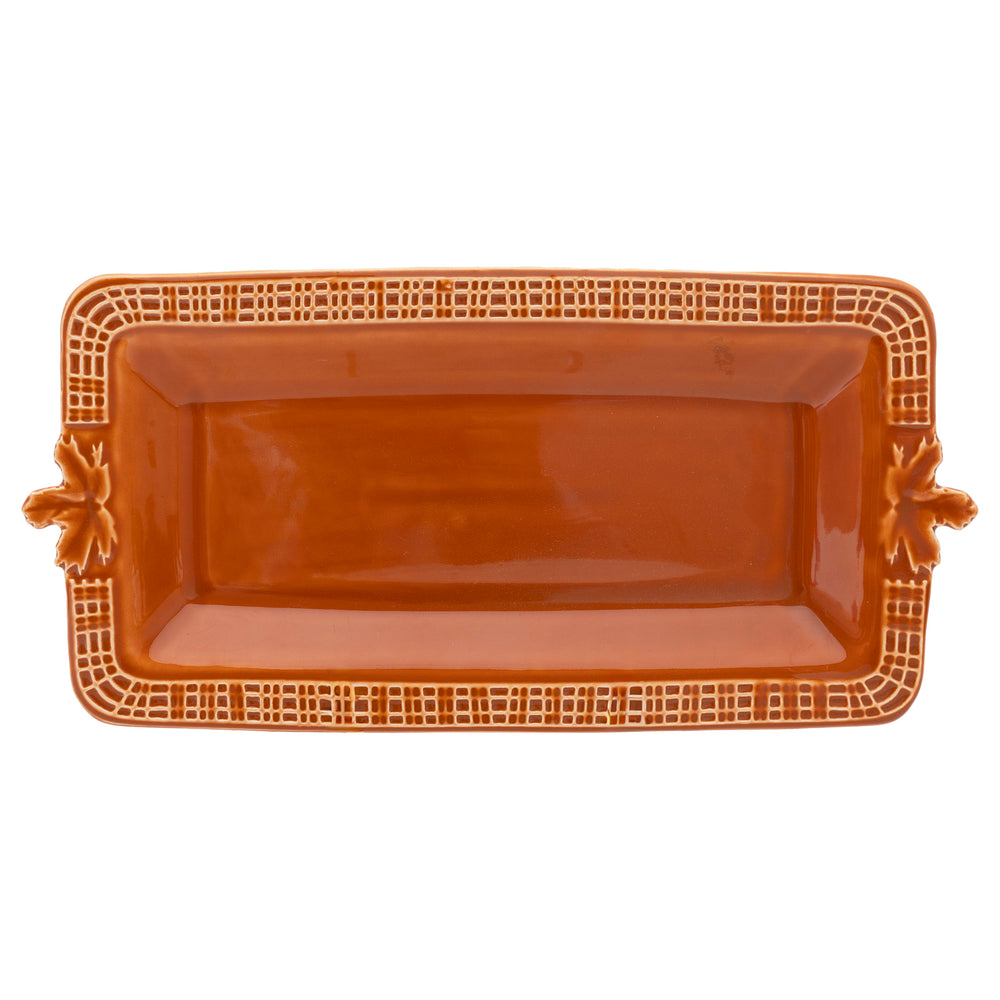 Spicy Orange Left Embossed Rectangle Tray