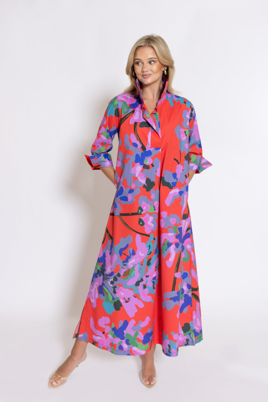 House of MBR Miss Scarlet© Ruthie Shirt Dress Long