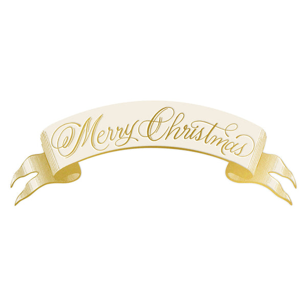 Merry Christmas Banner Table Accent - pack of 12