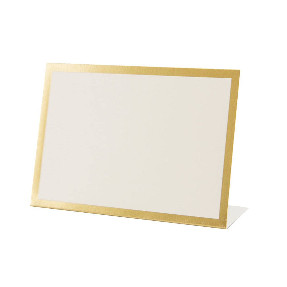 Gold Frame Place Card - Bottom Fold - Pack of 12