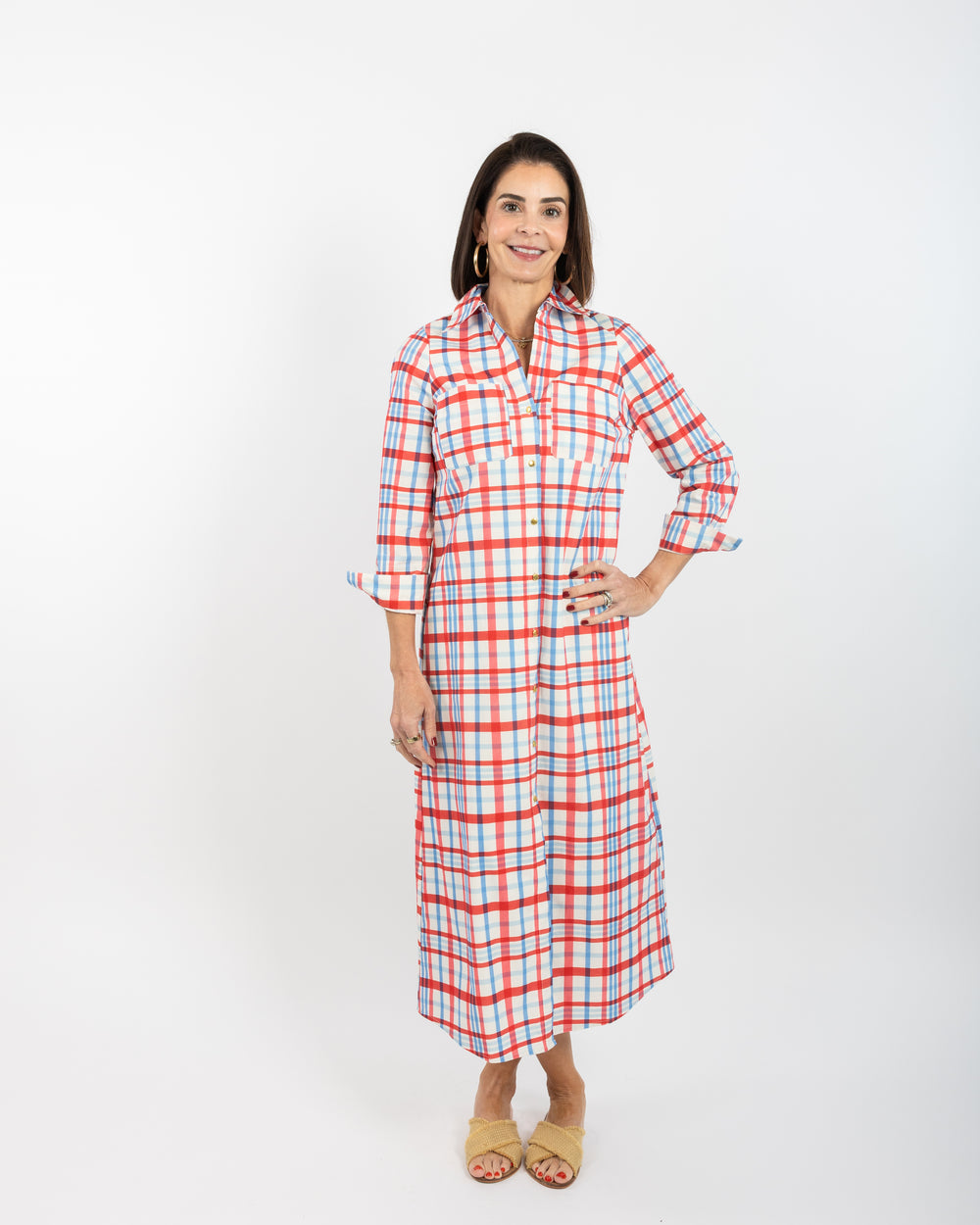 Harper Midi Dress - Summer Plaid
