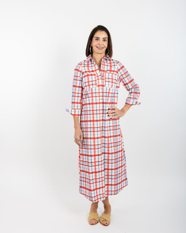 Harper Midi Dress - Summer Plaid