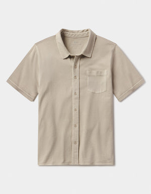 NORMAL JERSEY SS BUTTON UP