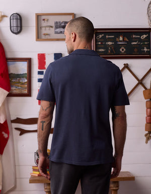 Cotton Pique Camp Shirt