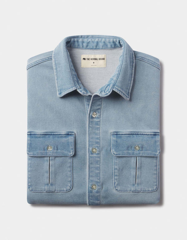 COMFORT TERRY JEAN  SHIRT JACKET
