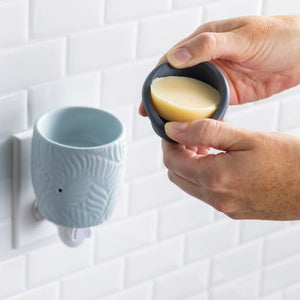 Pluggable Fragrance Warmer Flip Dish Wheat & Ivory