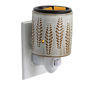 Pluggable Fragrance Warmer Flip Dish Wheat & Ivory