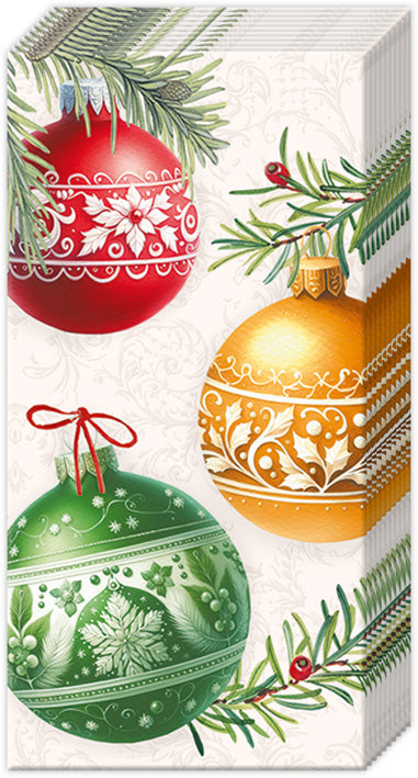 Christmas Bubbles Cream Pocket Tissue