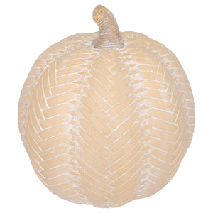 Cream Large Chevron Pumpkin