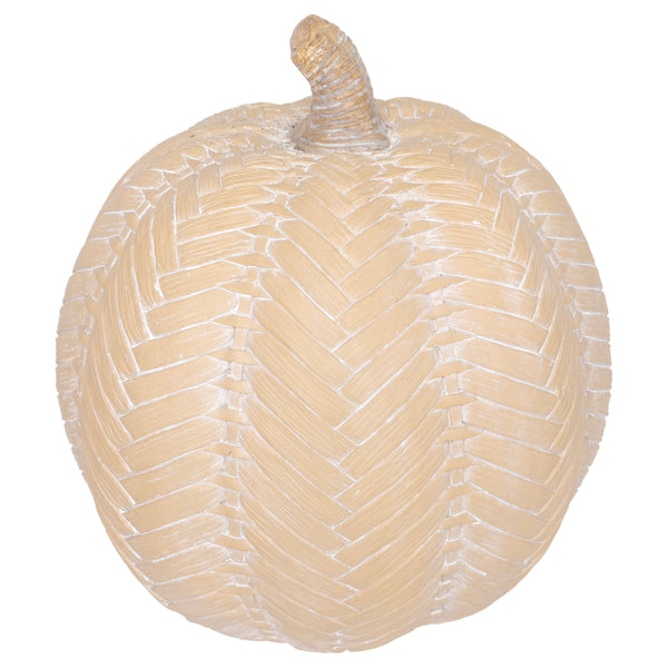 Cream Large Chevron Pumpkin