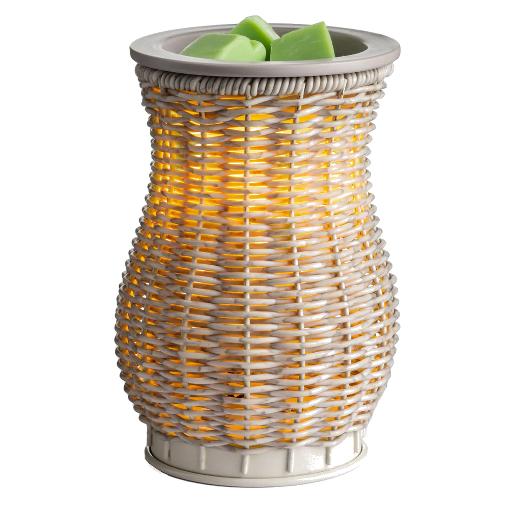 Illumination Fragrance Warmer Graywash Wicker