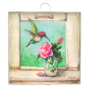 Mini Art Hummingbird In the Window