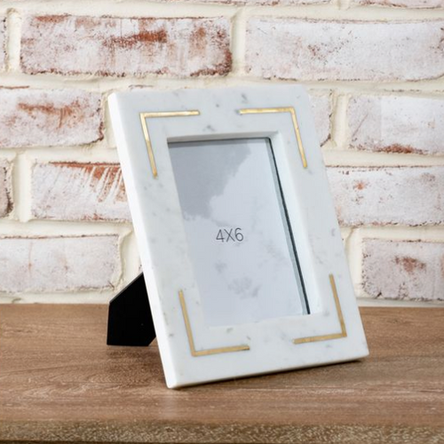 Marble Frame w/ Brass Inlay