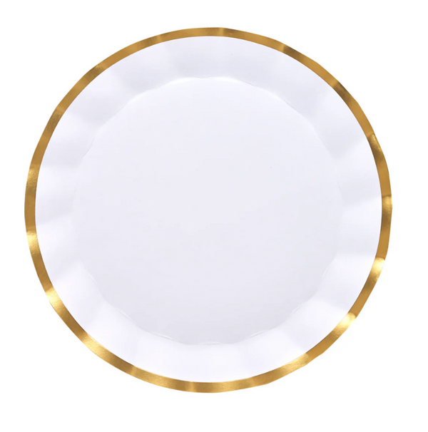 Everyday White Wavy Charger Plates/8pk
