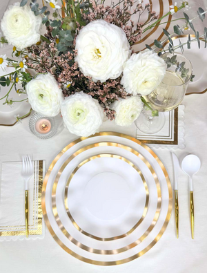 Everyday White Wavy Charger Plates/8pk