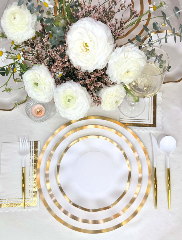 Everyday White Wavy Charger Plates/8pk