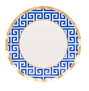 Greek Key Wavy Paper Dinner Plate/8pk
