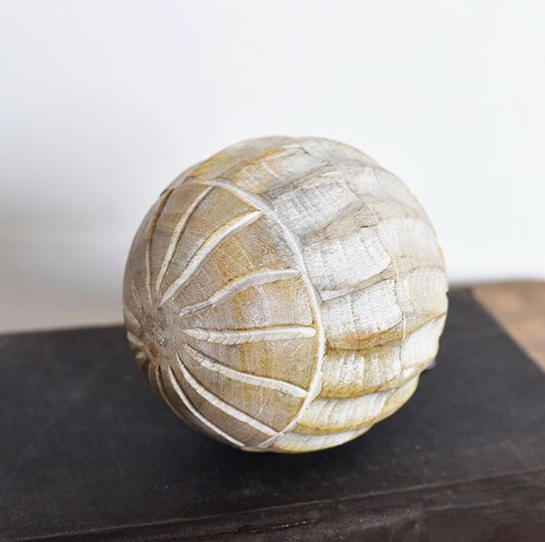 CARVED WOOD BALL