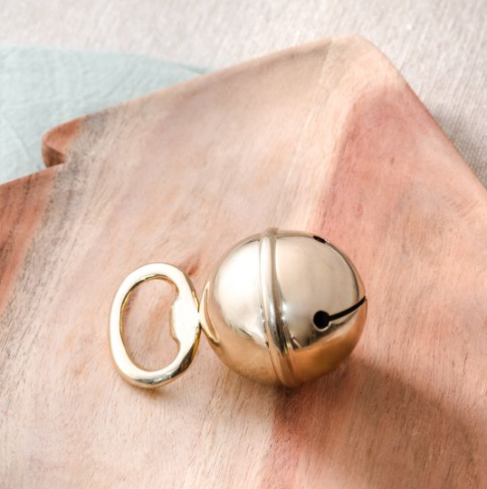 BRASS JINGLE BELL BOTTLE OPENER