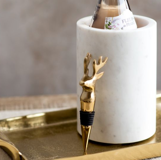 GOLD DEER WINE STOPPER