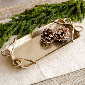 GOLD TRAY RIBBON HANDLES